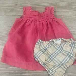 Burberry baby girls pink dress 6M